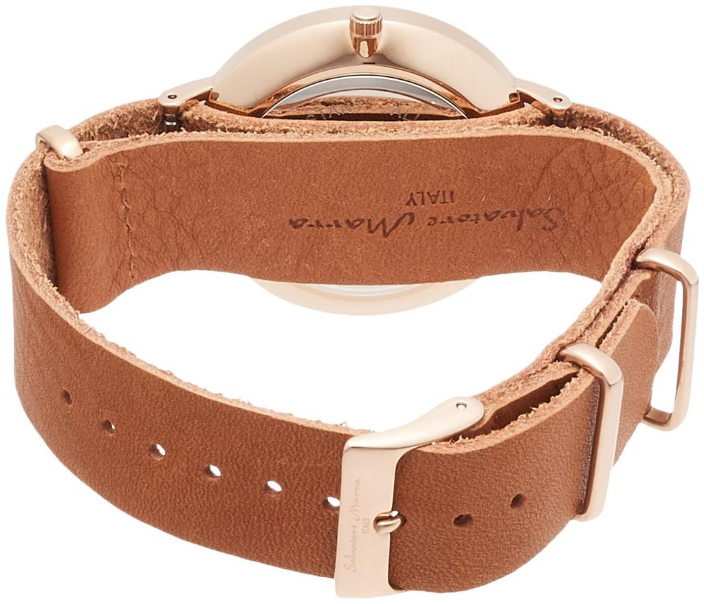 Salvatore Marra Men's Multi-Calendar Watch, Slim Type, SM15117-PGWHPG, Brown, Officially Imported