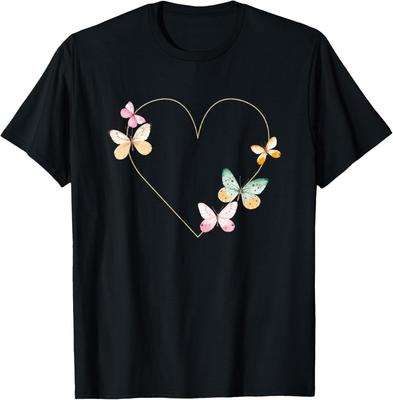 Colorful Heart Butterfly T-Shirt