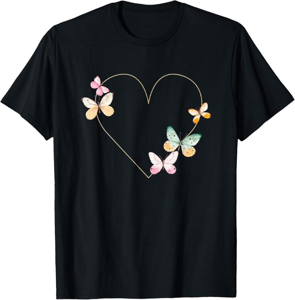 

Colorful Heart Butterfly T-Shirt Unisex T-Shirt L