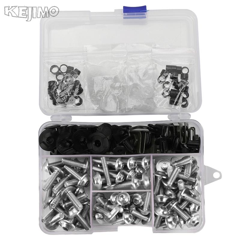For Kawasaki NINJA 250R 300 ER6 650 ZX6 ZX7 ZX9 ZX10 ZX12 ZX14 Z1000 Z900 Z800 Z750 Z650 Fairing Bolts Fastener Clip Screw Kit