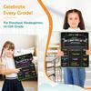 4 THOUGHT First & Last Day of School Chalkboard Sign- 11x14 Inch Double-Sided Reble Signs for Kids, Back to School Photo Prop for Kindergarten