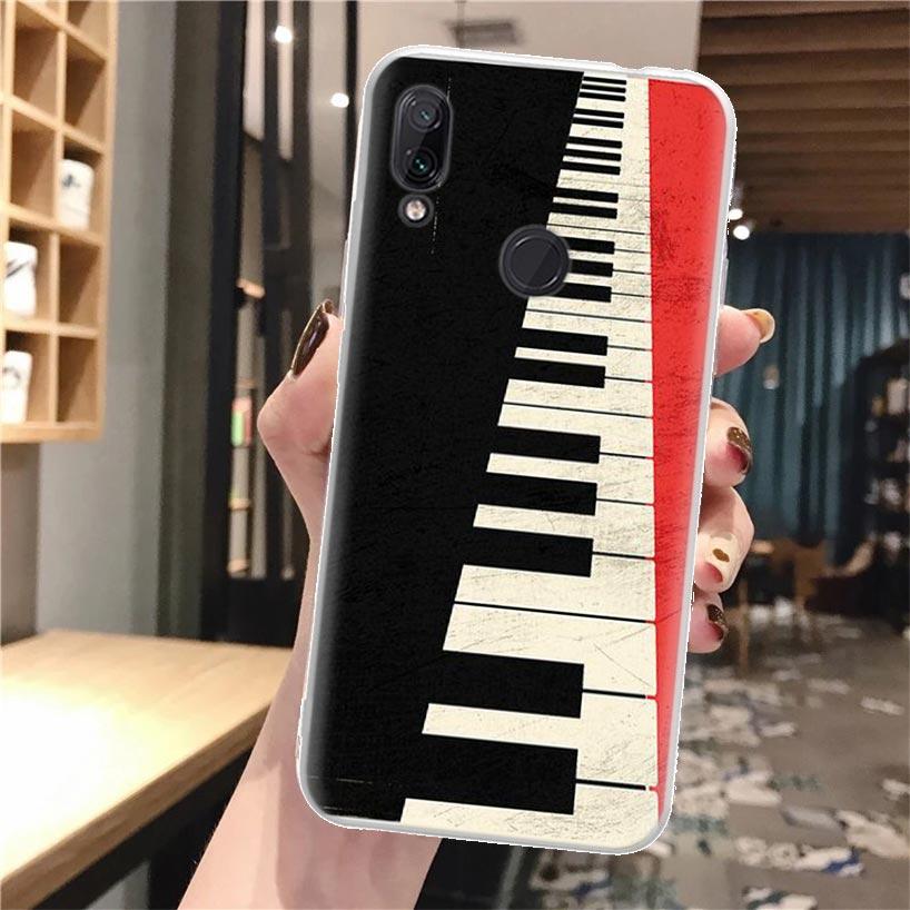 Music Piano Keyboard Silicon Phone Case For Xiaomi Redmi Note 10 9S 9 8T 8 Pro 7 5 9T Mi 12T 11T 10T 12 11 Lite 11i A3 Cover