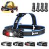 H1 Headlight 1200 Lumens LED Light Headlamp Camping Light Helmet Light Cycling Light Bright 10 Modes IP68 Waterproof Angle Adjustment Warning