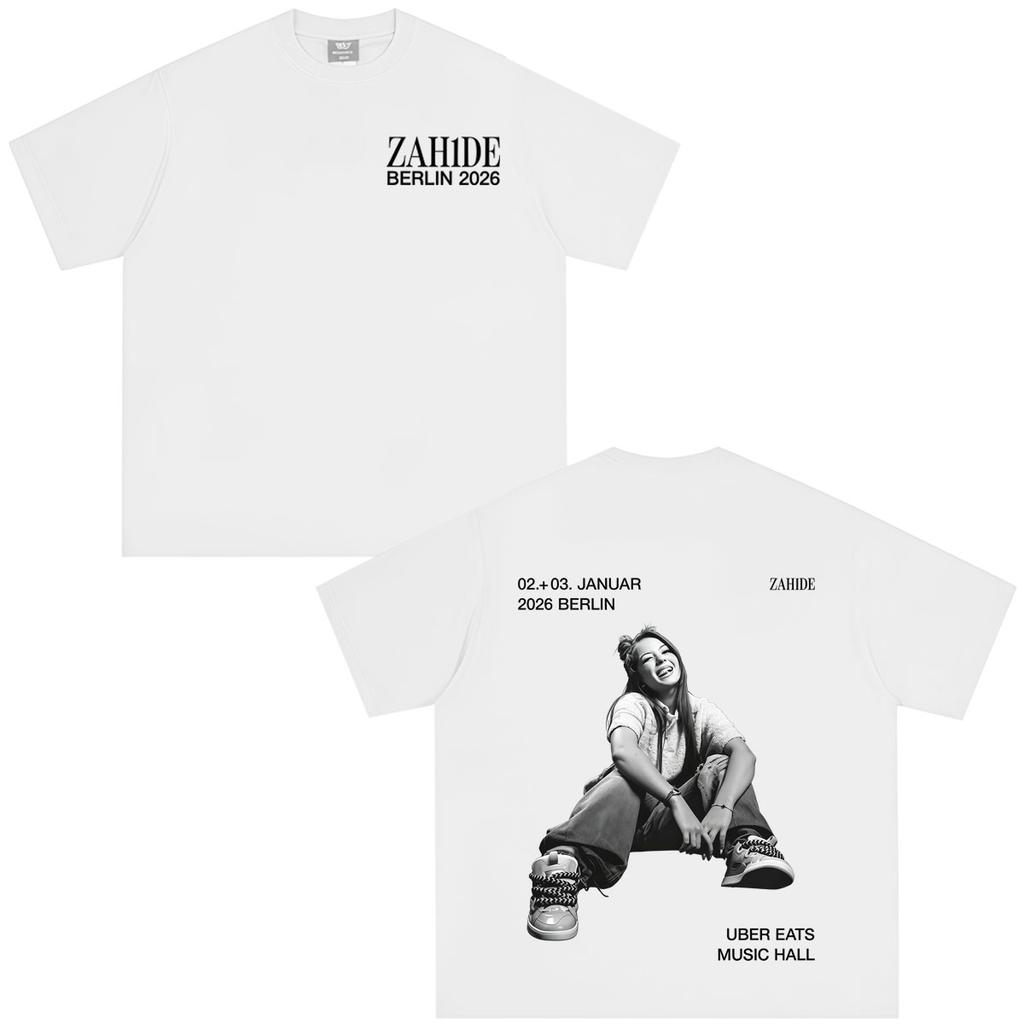 Sängerin Zahide Tour 2026 Merch Grafische T-Shirts Herren Damen Mode Hip Hop T-Shirts Kurzarm Baumwolle Locker Freizeit Vintage T-Shirts