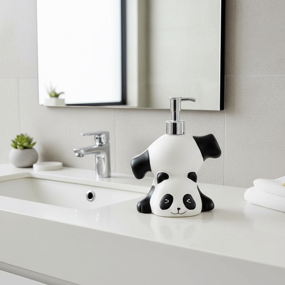 Press Bottle Panda Soap Dispenser Decorative Shampoo Soap Dispenser  Bathroom