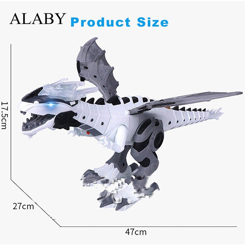 Intelligent Dinosaur Model Alaby Electric Mechanical Spray Dinosaur Electric Toy Children Hobby Toys Cartoon Electronic Walking
