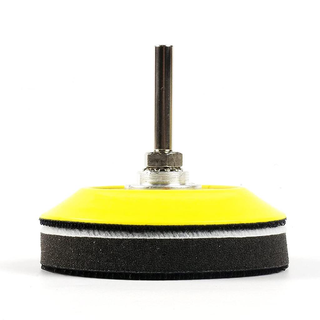 Yakamoz 2 Pack 3-Inch Hook And Loop Sanding Backing Pad With 1/4 Inch Shank And Soft Foam Layer Buffering Pad Polishing Tool Kit For Drill Air Die