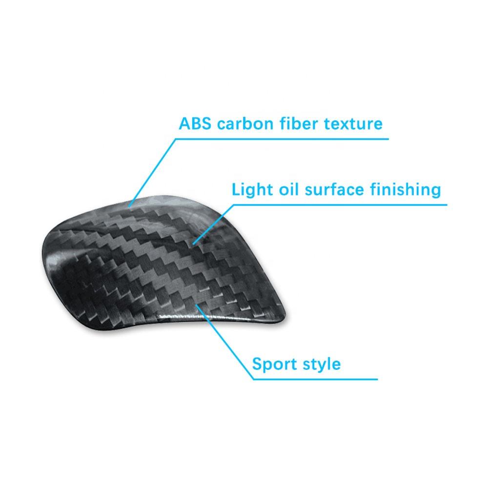 Carbon Fiber Car Gear Knob Cover for Volkswagen Passat B6/B7/B8 Golf MK4/MK5/MK6/MK7 for Touran-Black Interior Decoration
