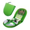 Camping Silverware Kit Stainless Steel Plate Spoon Wine Opener Fork Napkin Outdoor Picnic Kitchen BBQ Travel Utensil Picnic Set