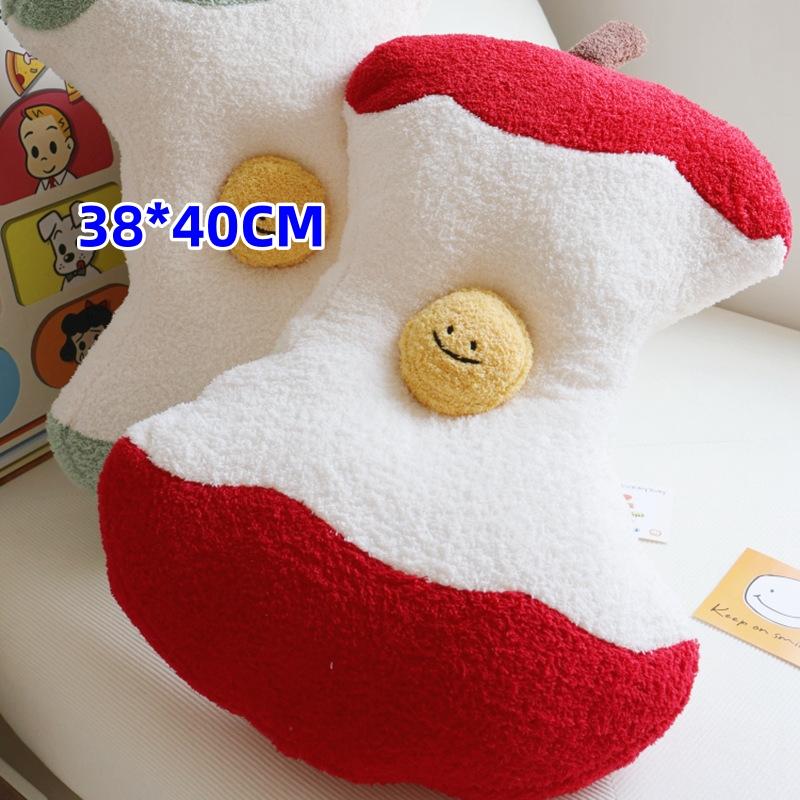 2 Styles Fruit Apple Pillow Stuffed Toy Filled Doll Fruit  Apple Core Cushion Pillow Soft Plush Baby Girl Birthday Gift
