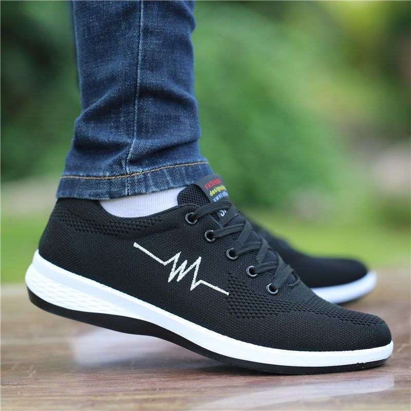 

Мужская обувь летняя тонкая дышащая сетчатая повседневная спортивная обувь мужская трендовая универсальная мужская обувь на мягкой подошве, нескользящая и дезодорирующая сетчатая обувь 44