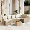VidaXL Garden Lounge Set with Cushions 8 Pcs, Patio Sofas, Patio Furniture Set, Outdoor Furniture, Beige 3265321