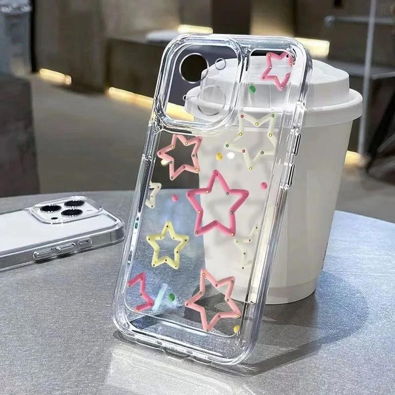 Cute Flash Star Pattern Phone Case For Realme Note 60 C71 C75 C67 C63 C35 C53 C55 C51 C21Y C33 C25Y Narzo 50A Soft Clear Cover