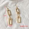New Hip-hop Chain Earrings Female Metal Tassel Earrings for Women Hollow Geometric Statement Dangle Earrings bijoux femme