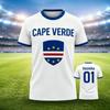 Cape Verde Family Football Fan Jersey, Quick‑Dry Moisture‑Wicking Crew Neck Short Sleeve Tee