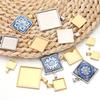 2 Stück/Los 10 15 20 25 30 mm Dicke Quadratische Edelstahl Cabochon-Fassungen Leere Fassungen Für Anhänger Schale DIY Halskette