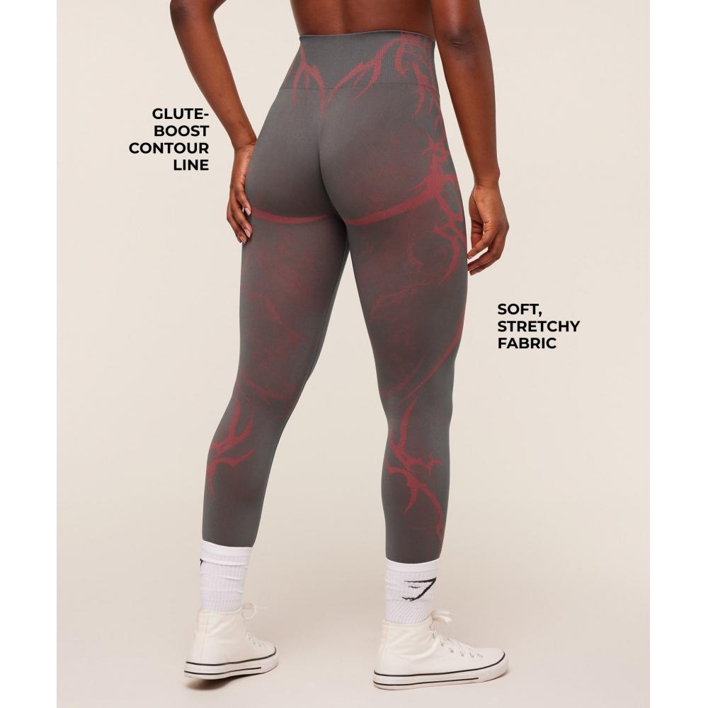 Gymshark Storm Seamless LegginGs Gs Dark Grey Gs Zesty Red B5b8o Gdy6