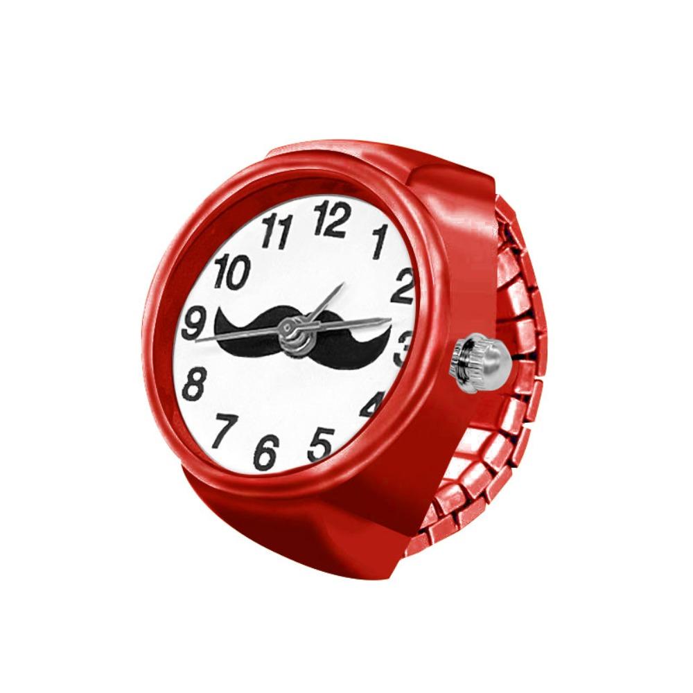 Elastischer Ringuhr Runde Dekorative Ringuhr Mode Fingerringuhr Schmuck