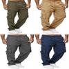 Tactical Pants Mens Cargo Work Pants With Multiple Pockets Durable Polyester For Outdoor Hiking