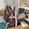 Contrast Color Plaid Backpack Women's Large Capacity Backpack Student Schoolbag