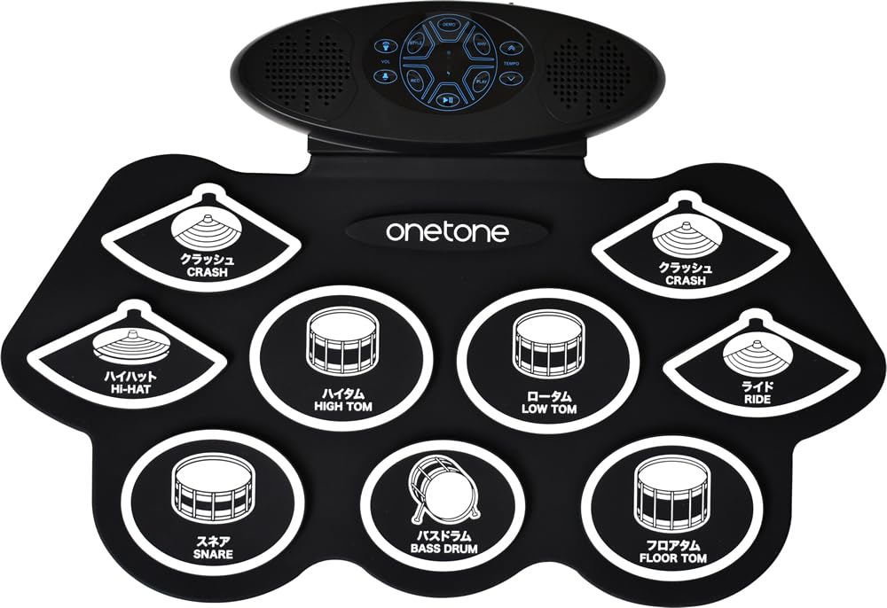 ONETONE One Tone Electronic Drum Roll Up Drum Speaker Rechargeable Battery Drive Japanese Label Manual Built-in OTRD-05 (Foot Pedal/Drum Stick/Audio