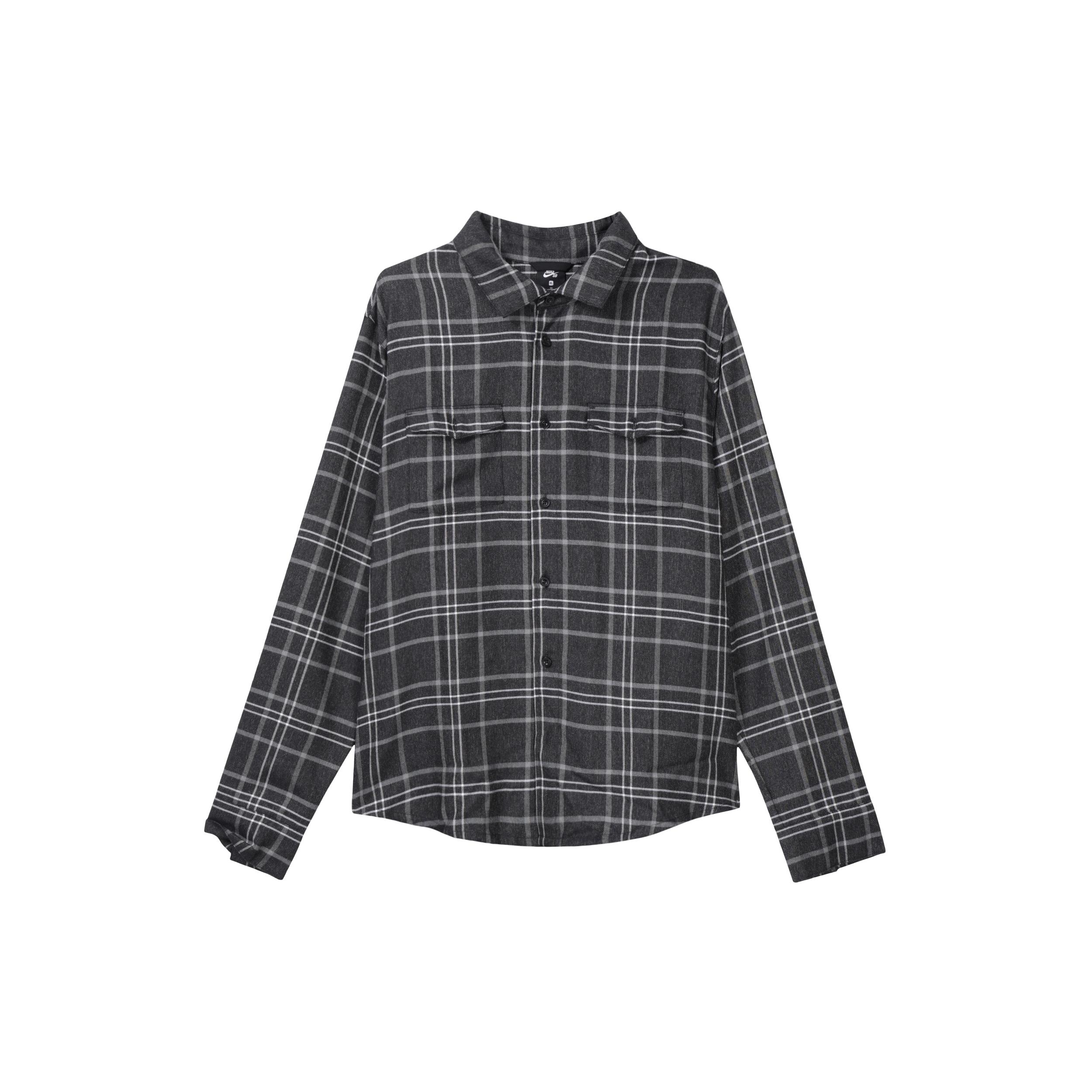 Рубашки Nike Мужские Черная Умеренная Рубашка с Лацканами CK5316-010 XXL