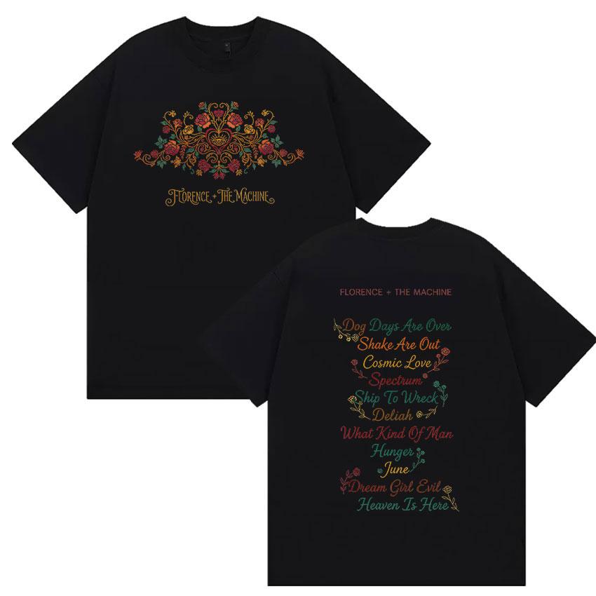 

Florence and The Machine Album 2026 Print TShirts Men Women Summer Clothing Fashion T Shirt Casual 100% Cotton Oversized T-sh... S разноцветный