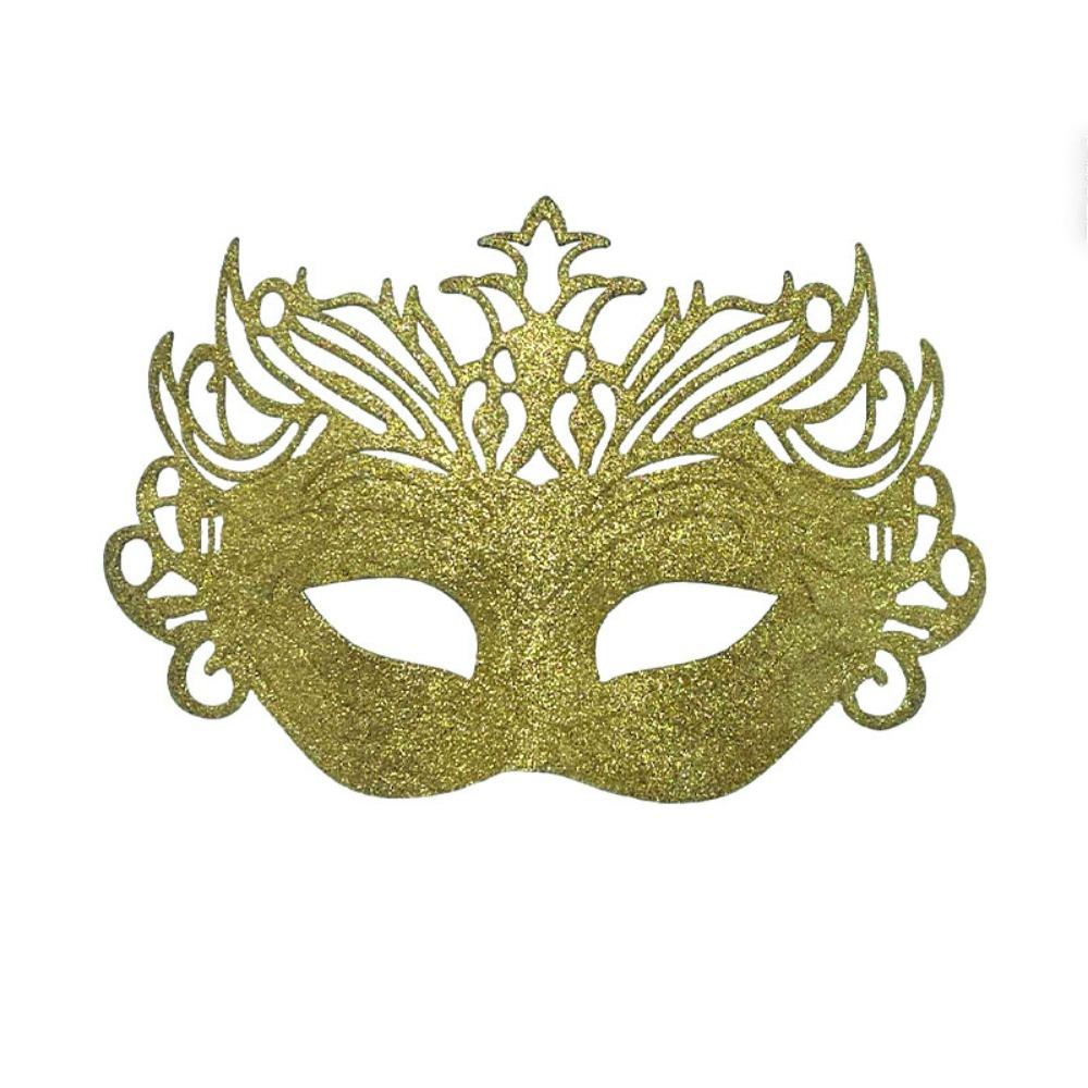 Half Face Design Glitter Crown Mask Sparkle Finish Role Playing Mask Party Mask Accessory  Adults