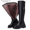 Fashion AIYUQI Women's Over The Knee Boots 2025 New Genuine Leather Winter Boots Women Wool Heel Platform Women's Boots