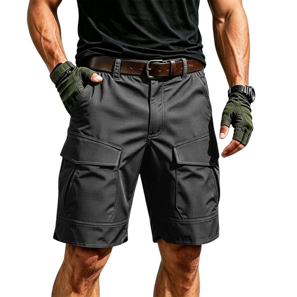 Men Cargo Shorts Relaxed Fit Outdoor Multi Pocket Casual Jogger Shorts for Summer Hiking Running Commute