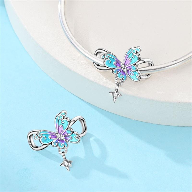 Copper Blue Purple Butterfly Perfume Bottle Starry Sky Air Balloon Charms Beads Fit Diy Bracelets Jewelry