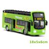 1/32 skala Buss Leksak Sightseeing Dubbeldäckare Stadsbuss Öppen Toppmodell Formgjuten metall Bilar Leksak Formgjutna Dra tillbaka Fordon Minimodell Ljus och musik