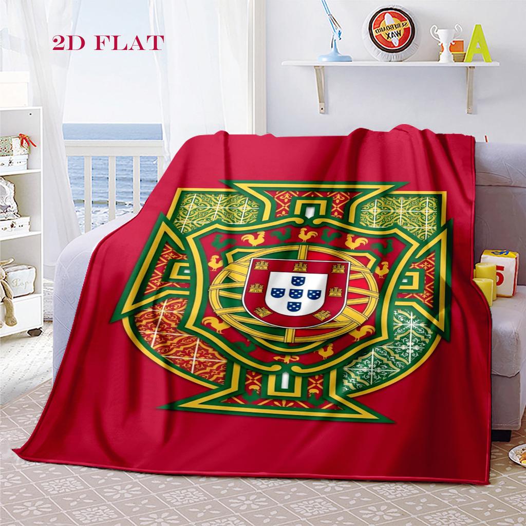 Royal Emblem Design blanket Soft and comfortable Camping trip Air conditioning blanket Office rest blanket Outdoor plush blanket