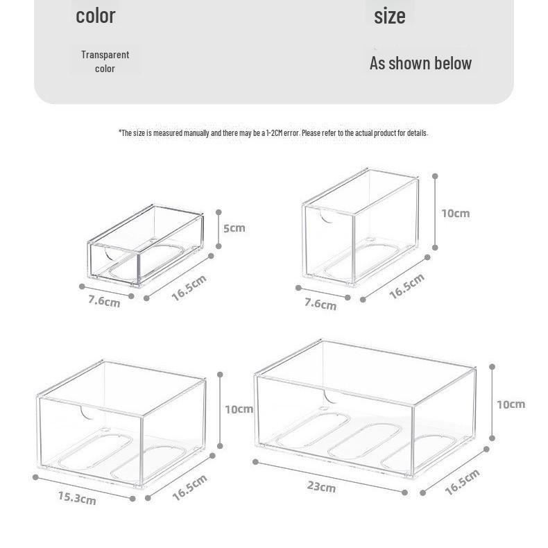 Large Capacity Multifunctional Acrylic Desk Organizer with Transparent Drawer