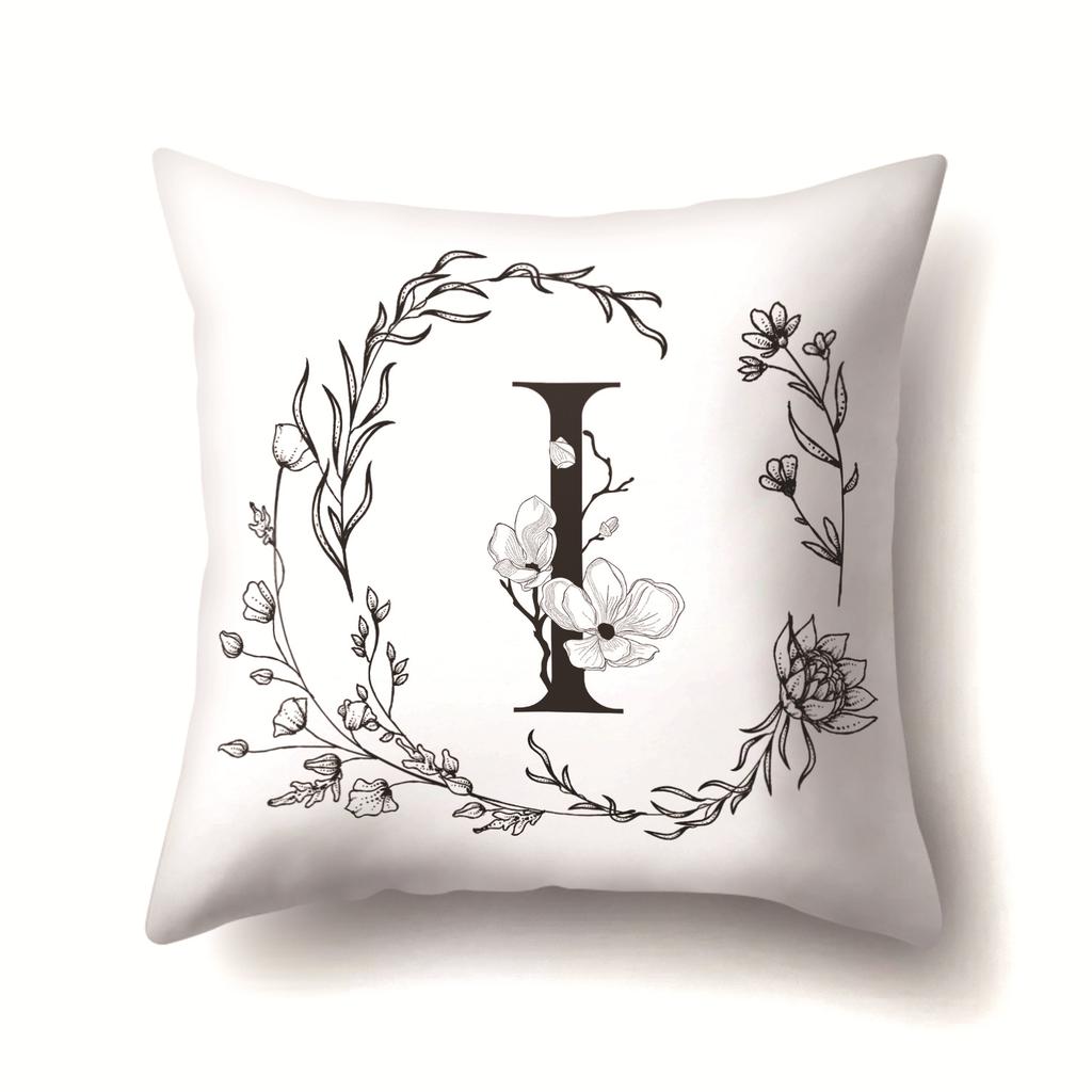Polyester Pillowcase INS Style Garland 26 English Letter Printing Pillowcase Waist Cushion Car Seat Cover