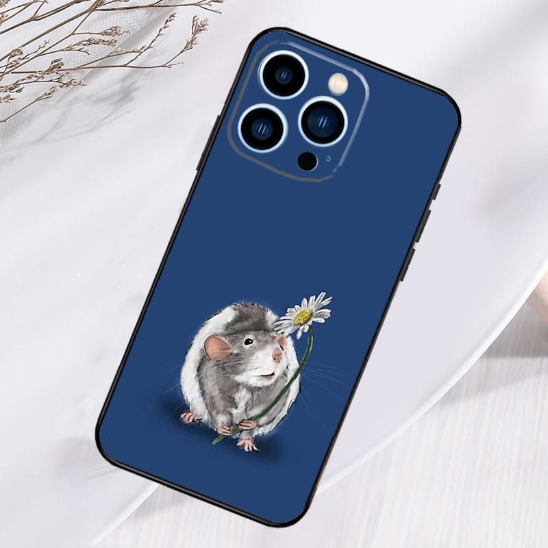 Mouse Rat Phone Case For iPhone 16 Pro Max 15 14 12 11 13 17 Pro Max Plus 12 13 Mini 16e 17 Air Cover