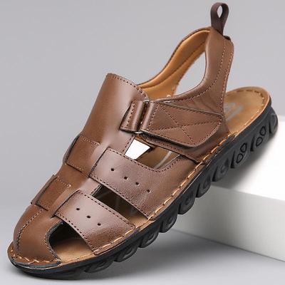 2025 Sommer Herren Ledersandalen: Weiche Sohle, Rutschfeste Strand- & Autofahrerschuhe