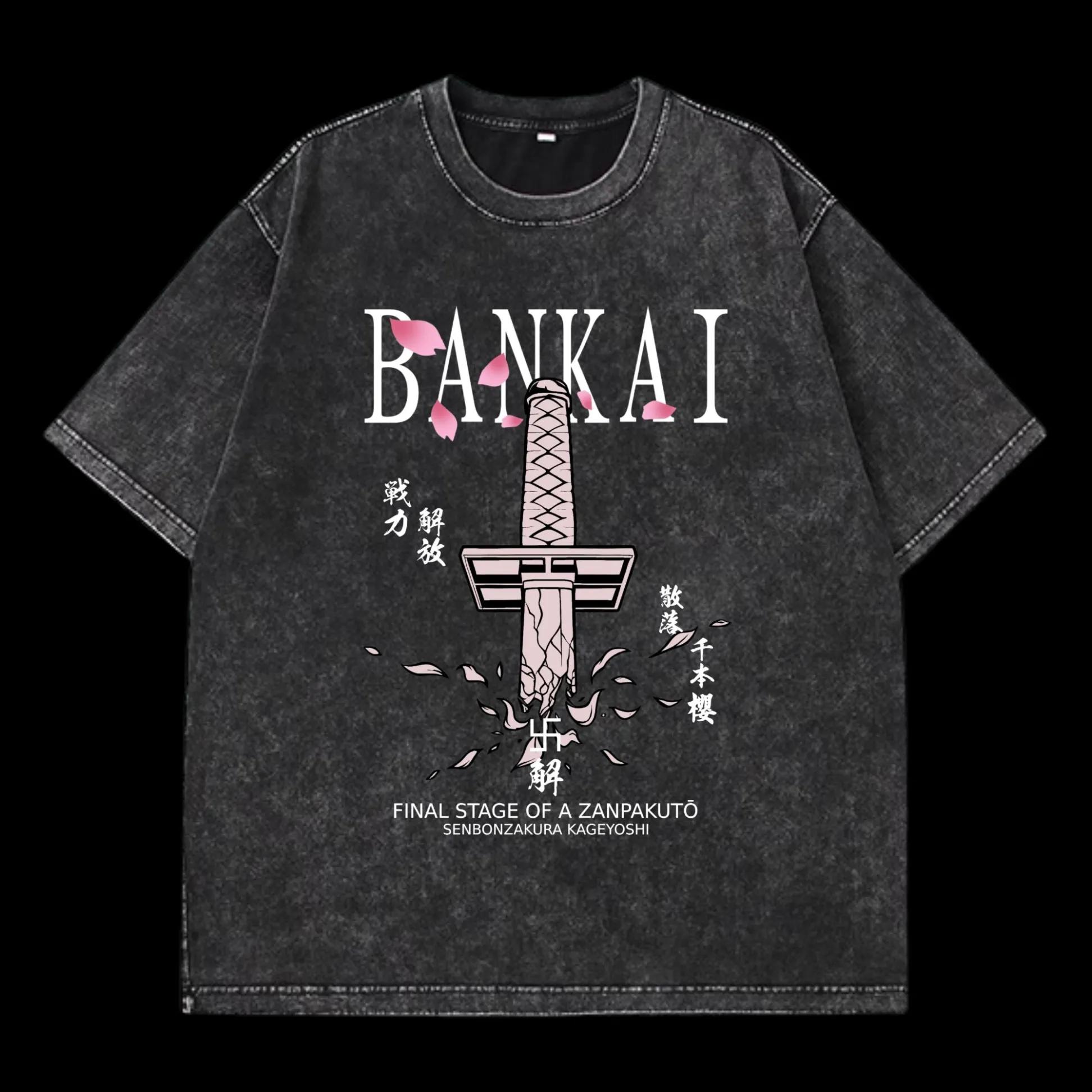 

Kuchiki Byakuya BLEACH Graphic T Shirt Men Women Short Sleeve Cotton Tshirts Vintage Washed Tee Harajuku Male Oversized T-shirt XXL чёрный