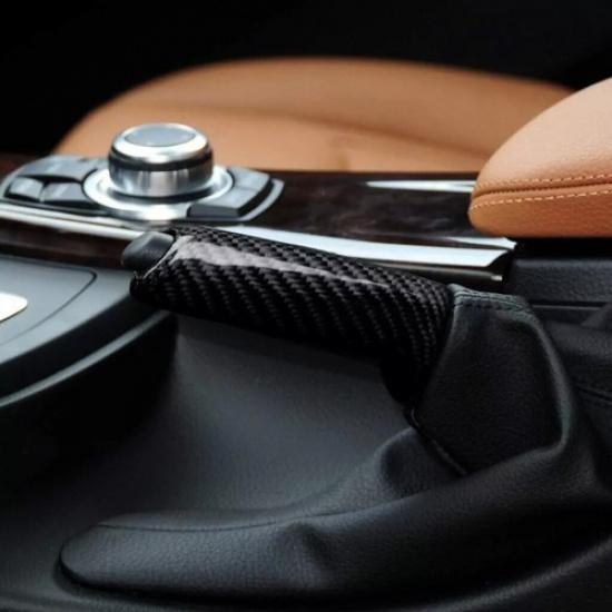 Echte Kohlefaser Handbremshebel Abdeckung FÜR BMW E90 E60 F30 F22 F80 F20