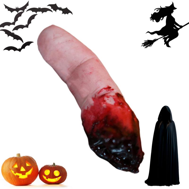 Fake Severed Finger Halloween Horror Prop Severed Finger Pillar Horror Decoration Festival Party Horror Decoration
