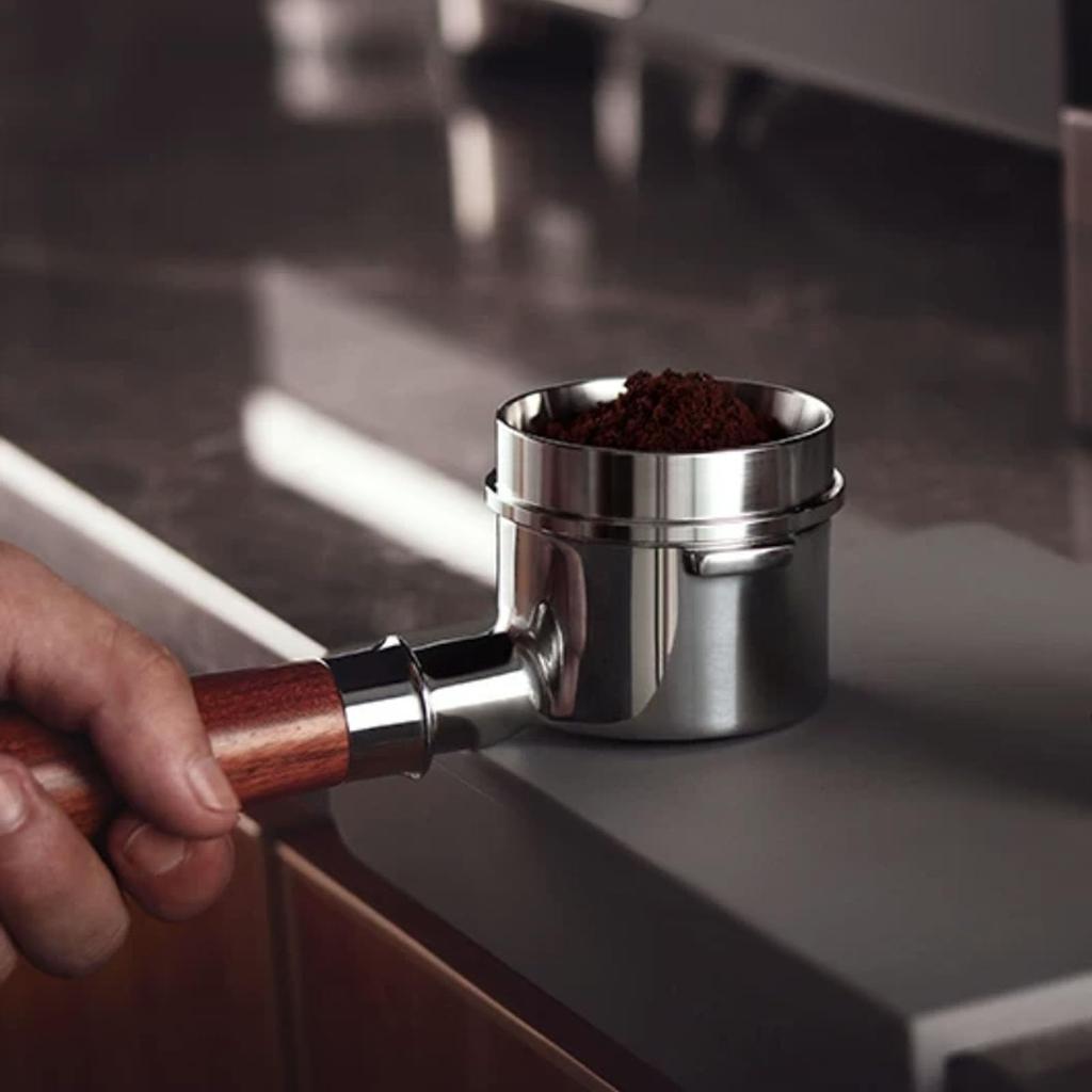 Yowodana Pierścień do kawy ze stali nierdzewnej, 51 mm, Pierścień dozujący do kawy, Akcesorium do espresso, Narzędzie baristy, Magnetyczny, Odporny na korozję, Nietłukący się,