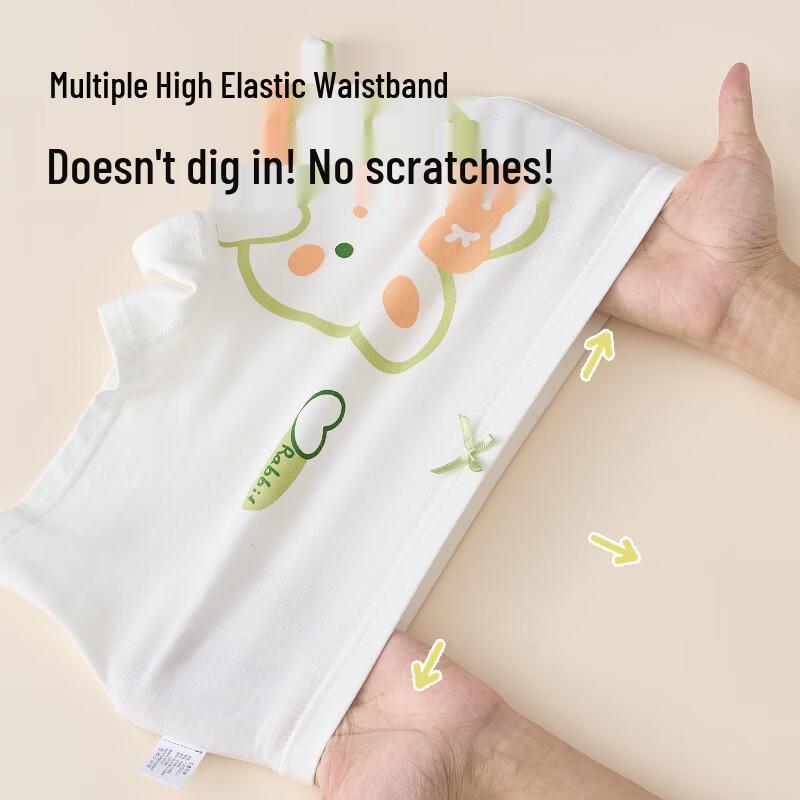 Fenteng Girls' Pure Cotton Antibacterial Cartoon Boxer Briefs