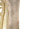 Chanel Metall CC Logo Geflochtene Keilsandalen Espadrilles Damen Gold Größe 36C G28947 Schuhe 36C gold Gebraucht