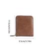 PU Leather Men Short Wallet with Zipper Men Coin Purses Elegant Men Card Holder  Men