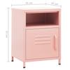Pink Nightstand 35 x 35 x 51 cm Steel