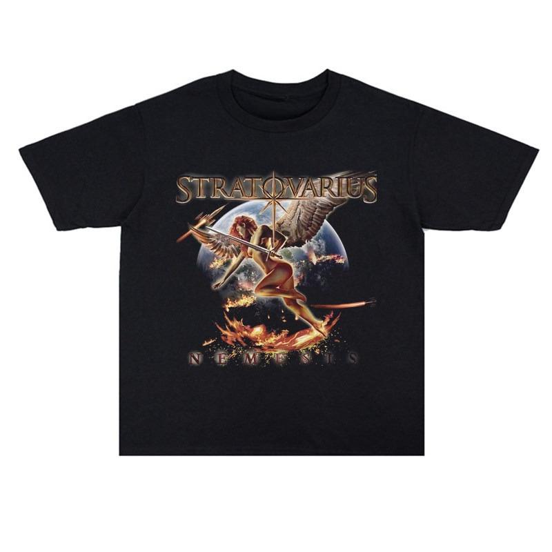 Printed Heavy Metal Lingyun Band Rock Heavyweight Shortsleeved Tshirt Vintage American Style Loose Fit M