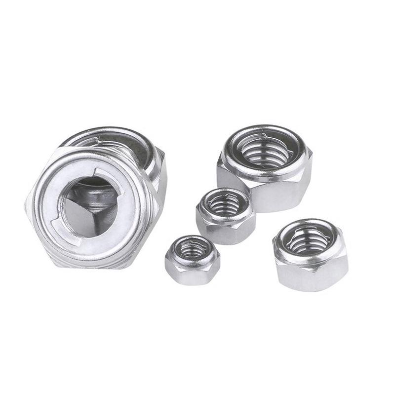 304 Stainless Steel Hex Locking Nut and Washer Set (M4-M16)