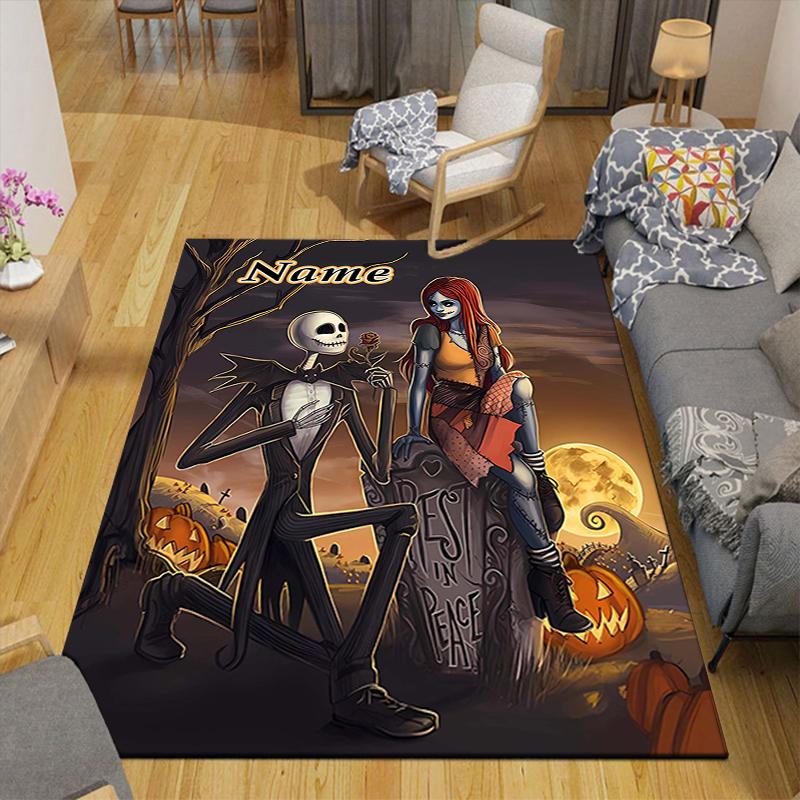 Custom 1Pc Christmas Nightmare Before Rug Office Carpet Indoor Outdoor Entrance Doormat Nonslip Soft And Comfortable Living Room D91697