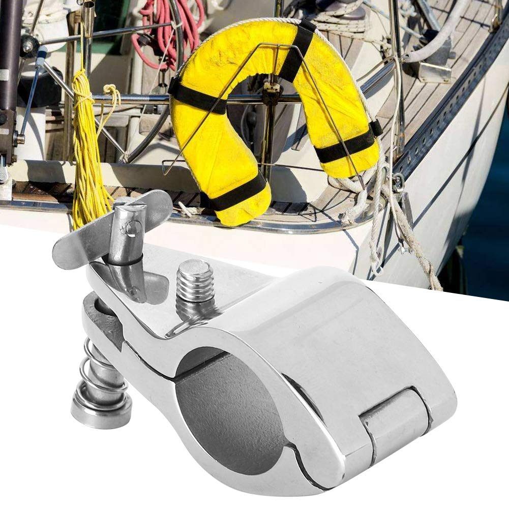 2pcs Boat Hinged Upper Jaw Slide 316 Stainless Steel Marine Hardware Fitting Tip Style Bimini Top Hinge Rail Mount (22mm)
