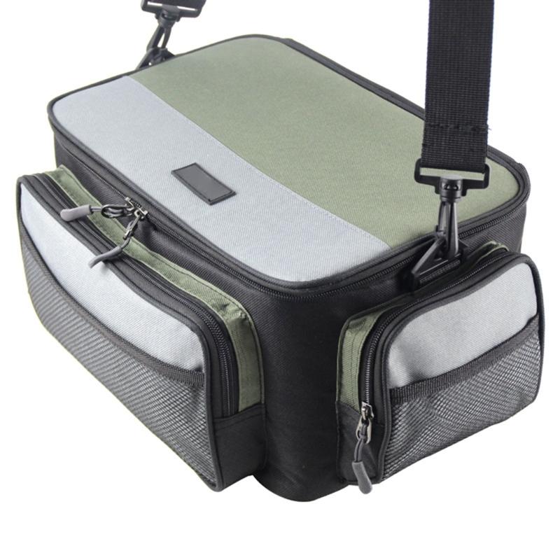 Large Capacity Fishing Tackle Bag Fishing Gear Bag Multipockets Carrying Pouches